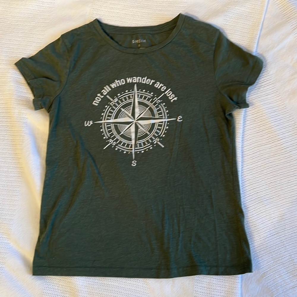 Green graphic T